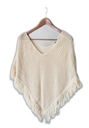 Poncho a crochet unitalla
